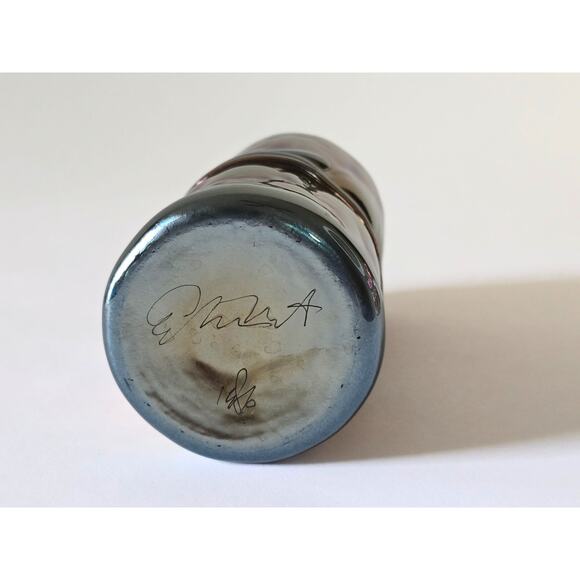 Set of 6 Esteban Prieto Tumblers, Signed 5 3/4" Iridescent Twisted Snake Glasses - Picture 8 of 10